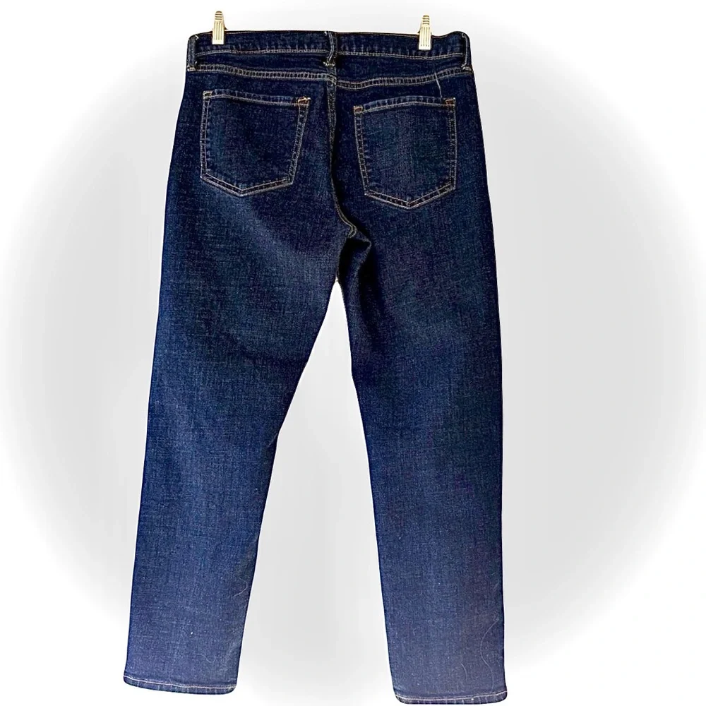 Banana Republic girlfriend jeans womens size 29 / 8 dark‎ wash preppy - Picture 2 of 8